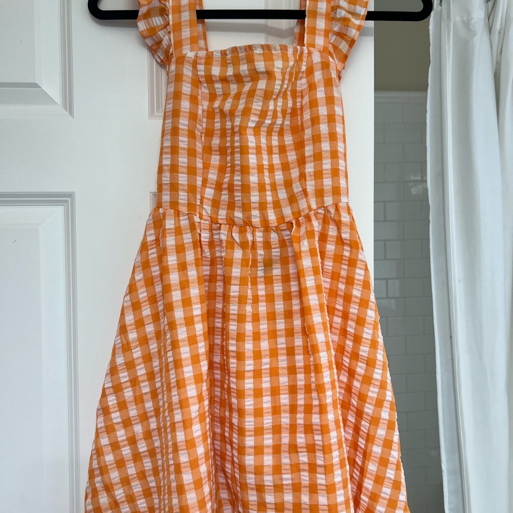 Orange Checkered Dress